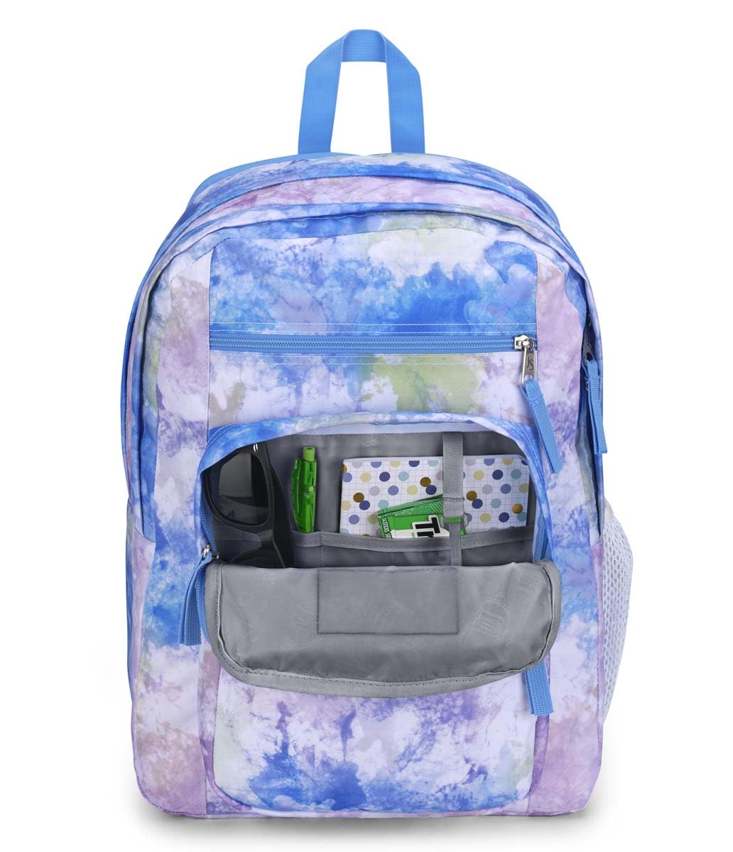 JanSport Laptop-Rucksack – Computertasche mit 2 Fächern, ergonomischen Schultergurten, 15-Zoll-Laptopfach, Tragegriff – Bücherrucksack – Erdbeer-Dusche 