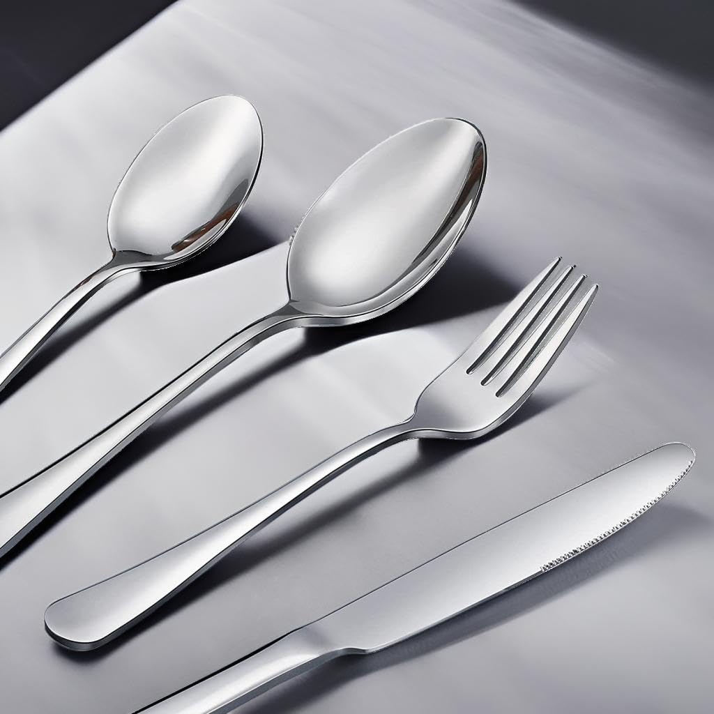 Teelöffel-Set, 6-teilig, 17 cm lange Löffel, hochwertiges, lebensmittelechtes 18/10-Edelstahl-Teelöffel-Set, Dessertlöffel aus Metall, robustes Küchenlöffel-Set, hochglanzpoliert und spülmaschinenfest