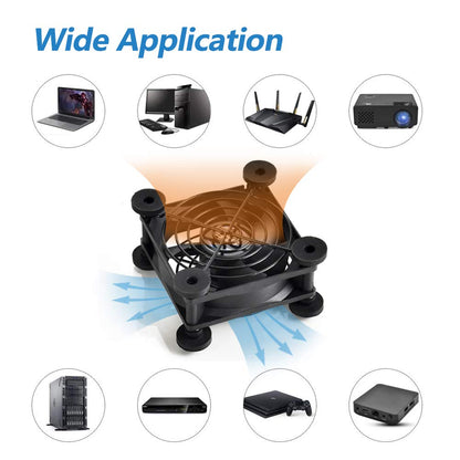 Quiet 80mm USB Fan, 5V USB Portable Cooling Fan for Flat Panel Xbox DVR PlayStation Router TV Receiver Computer Cabinet Cooler