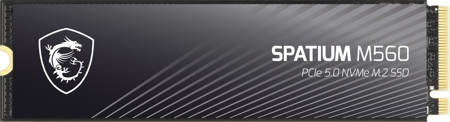MSI SPATIUM M560 PCIe 5.0 NVMe M.2 1TB Portable SSD, 1TB Internal Solid State Drive, Speeds Up to 10200MB/s, USB-C, Reliable Storage for Gaming, Students, Professionals, Black