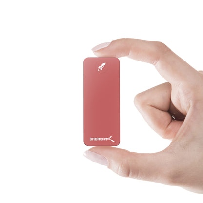 SABRENT 1TB Rocket Nano External Aluminum SSD Up to 1000MB/s (Pink) (SB-1TB-NANO-PNK)