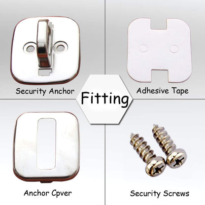 Security Anchor Base Plate for Keyed or Combination Cable Locks,Desk Mount Anchor Accessory for Cable Locks