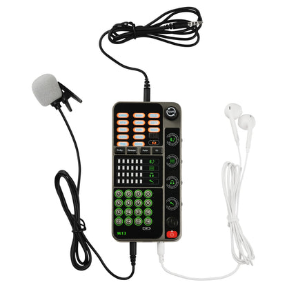 Portable Voice Changer, Handheld Microphone Voice Modulator Gaming Recording with 16 Sound Effects, Mini Live Broadcast Voice Disguiser for Mobile Phone Computer PS4 PS5 Xbox One Games