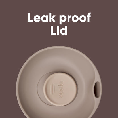 Owala SmoothSip Slider Insulated Stainless Steel Coffee Tumbler, Reusable Iced Coffee Cup, Hot Coffee Travel Mug, BPA Free 12 oz, Vanilla Bean