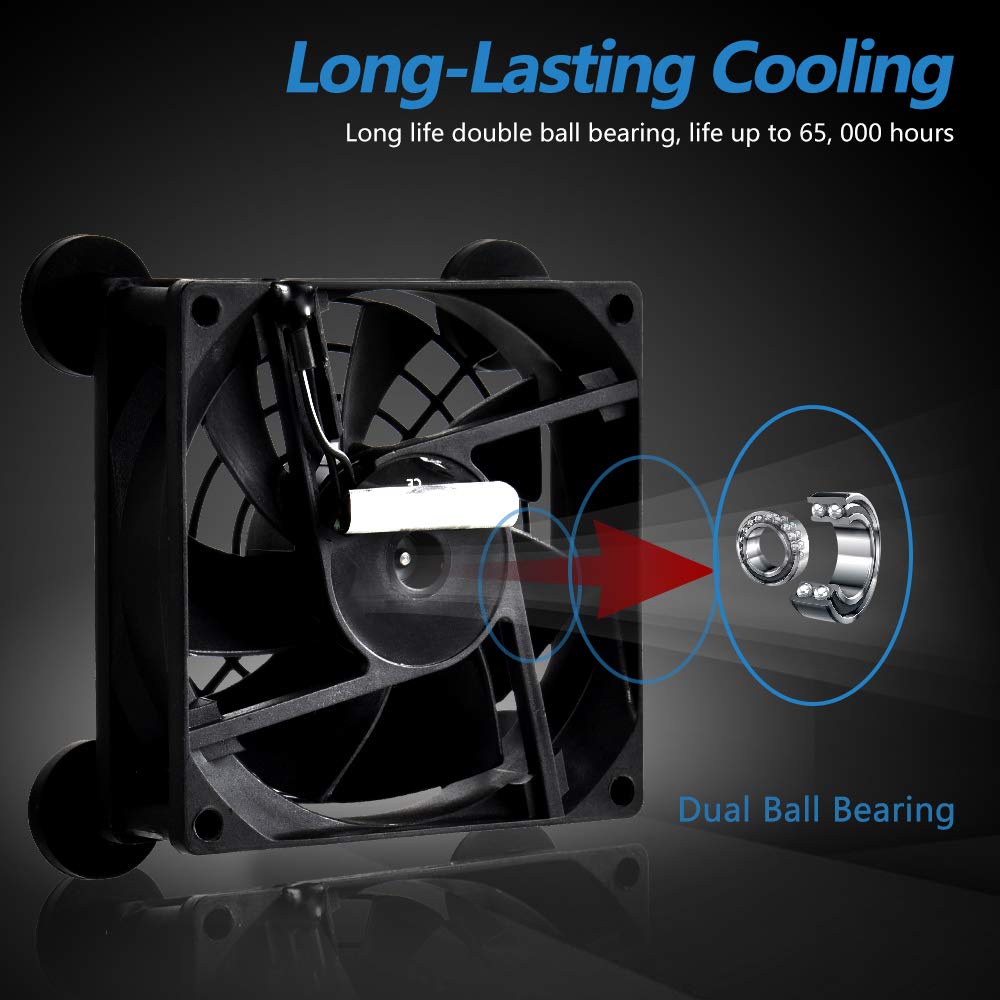 Quiet 80mm USB Fan, 5V USB Portable Cooling Fan for Flat Panel Xbox DVR PlayStation Router TV Receiver Computer Cabinet Cooler