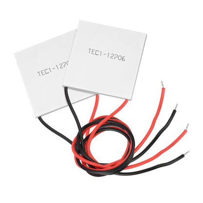 Peltier Module TEC1-12706,Aideepen 12V 6A 60W Heatsink Thermoelectric Cooler Cooling Peltier Plate Module Peltier Cooler 40x40MM Compatible with Peltier Fan/Cold Plate 2PCS