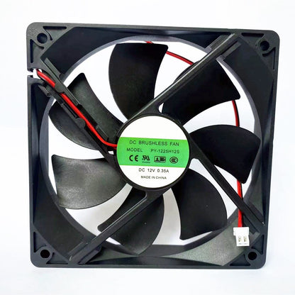 PY-1225H12S DC12V Ice Maker Fan PY-1225H12S DC12V 0.35A 12CM 12025 2-Wire Cooling Fan