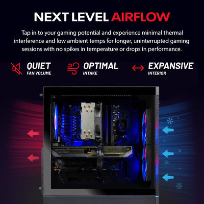 Skytech Gaming Nebula 2 Gaming-PC, Intel i5 14400F 2,5 GHz, NVIDIA RTX 5050 8 GB, 1 TB NVMe SSD, 16 GB DDR5 RAM 5200, 650-W-Netzteil (Gold-zertifiziert), WLAN, Windows 11, Gaming-Desktop