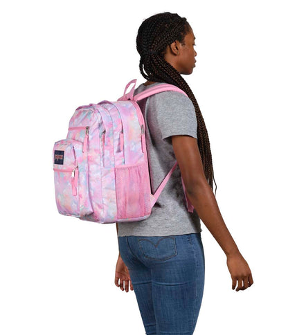 JanSport Laptop-Rucksack – Computertasche mit 2 Fächern, ergonomischen Schultergurten, 15-Zoll-Laptopfach, Tragegriff – Bücherrucksack – Erdbeer-Dusche 