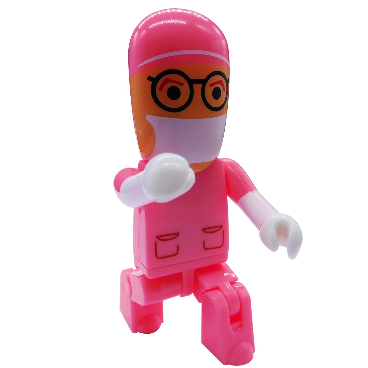 Nurse & Surgeon 64GB USB Flash Drives Memory Sticks Thumb Drive (Pink with White-Hand)