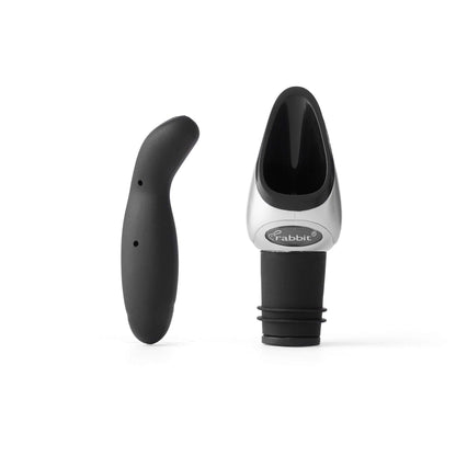 Metrokane Rabbit Wine Pourer with Stopper, Black, W6116N, 1 EA