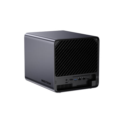 MINISFORUM N5 Pro-P370 5-Bay Desktop NAS(0+128GB), AMD Ryzen AI 9 HX Pro 370 12C/24T Up to 5.1GHz, 10GbE+5GbE, 3× M.2/U.2, OCuLink, HDMI/2 x USB4 4K 144Hz, PCIe ×16, MinisCloud OS