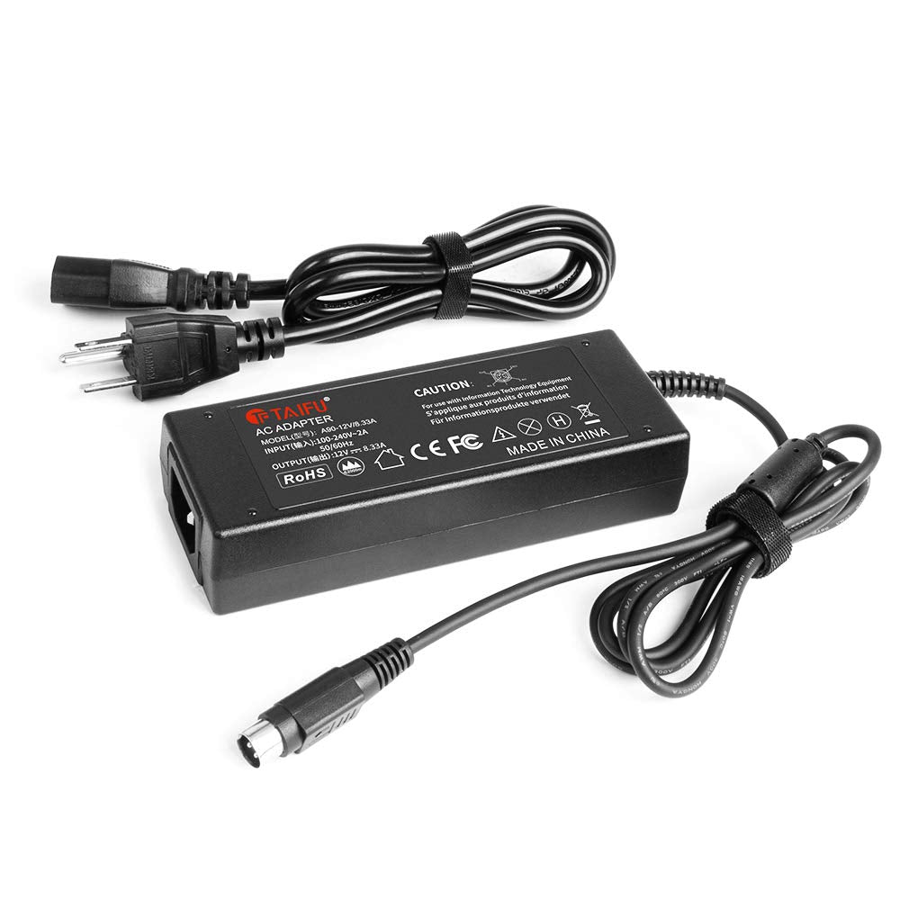 TAIFU 4-Pin 12V 8.33A - 9A Power Adapter for Synology Disk Station 4-Bay DS410 DS410j DS411 DS411J DS412 DS412 + DS416 DS418 DS918+ DS923+ DiskStation Network Storage NAS Server 12V DC Power Supply