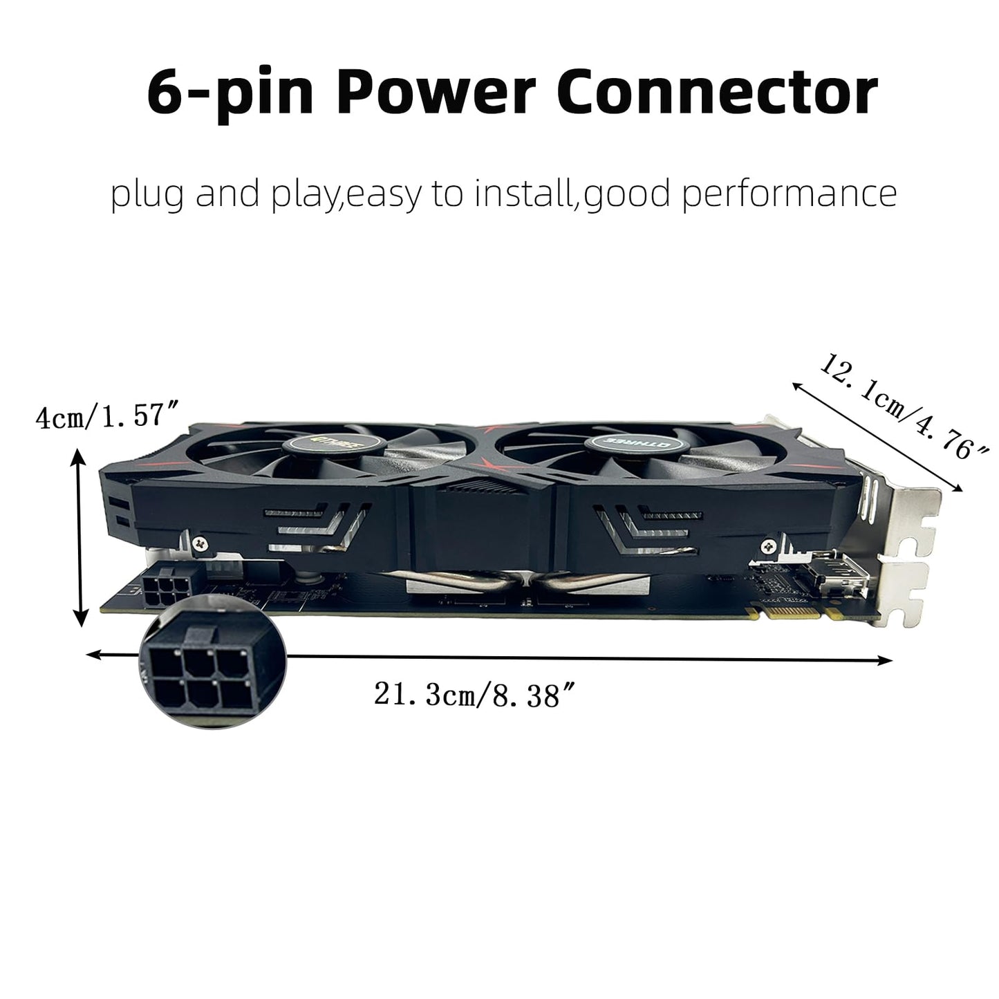 QTHREE Geforce GTX 960 4GB Graphics Card, GDDR5 128-bit, DP, HDMI, DVI, Video Card for PC, Computer GPU, PCI Express x16