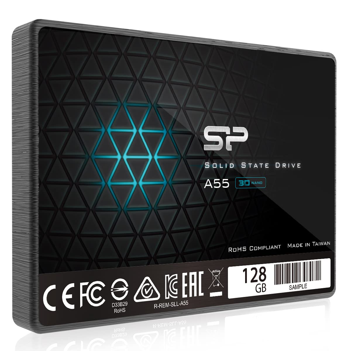 Silicon Power 128GB SSD 3D NAND A55 SLC Cache Performance Boost SATA III 2.5" 7mm (0.28") Internal Solid State Drive (SU128GBSS3A55S25AH)