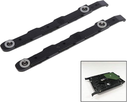 8 Pack Chassis Hard Drive Mounting Plastic Rails,Black