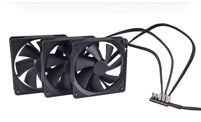 PWM Fan Hub, 4-Pin PWM PC Fan Hub Power Supply Cable 1 to 5 Way Splitter for 12V Desktop Computer Cooler Fans.