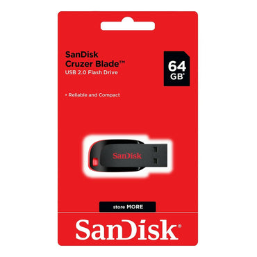 SanDisk (5 Pack) Cruzer Blade 64GB USB Type-A 2.0 Compact Flash Drive Compatible with Laptops and Desktop Computers SDCZ50-064G-B35 - Bundle with (2) Everything But Stromboli Lanyards