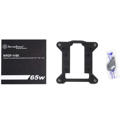 Silverstone Technology SST-NT07-115X-USA LGA1150/1151/1155/1156/1200 CPU Cooler Low Profile 23mm Tall for 65W TDP Support with 80mm PWM Fan SST-NT07-115X