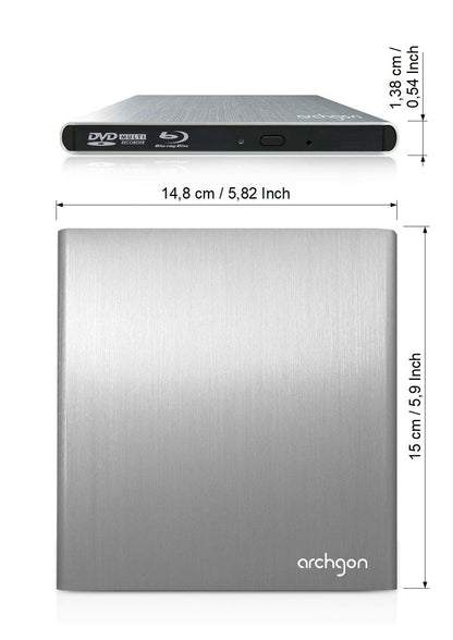 SEA TECH 4000GB Aluminum External USB Blu-Ray Writer Super Drive for Apple MacBook Air, Pro, iMac