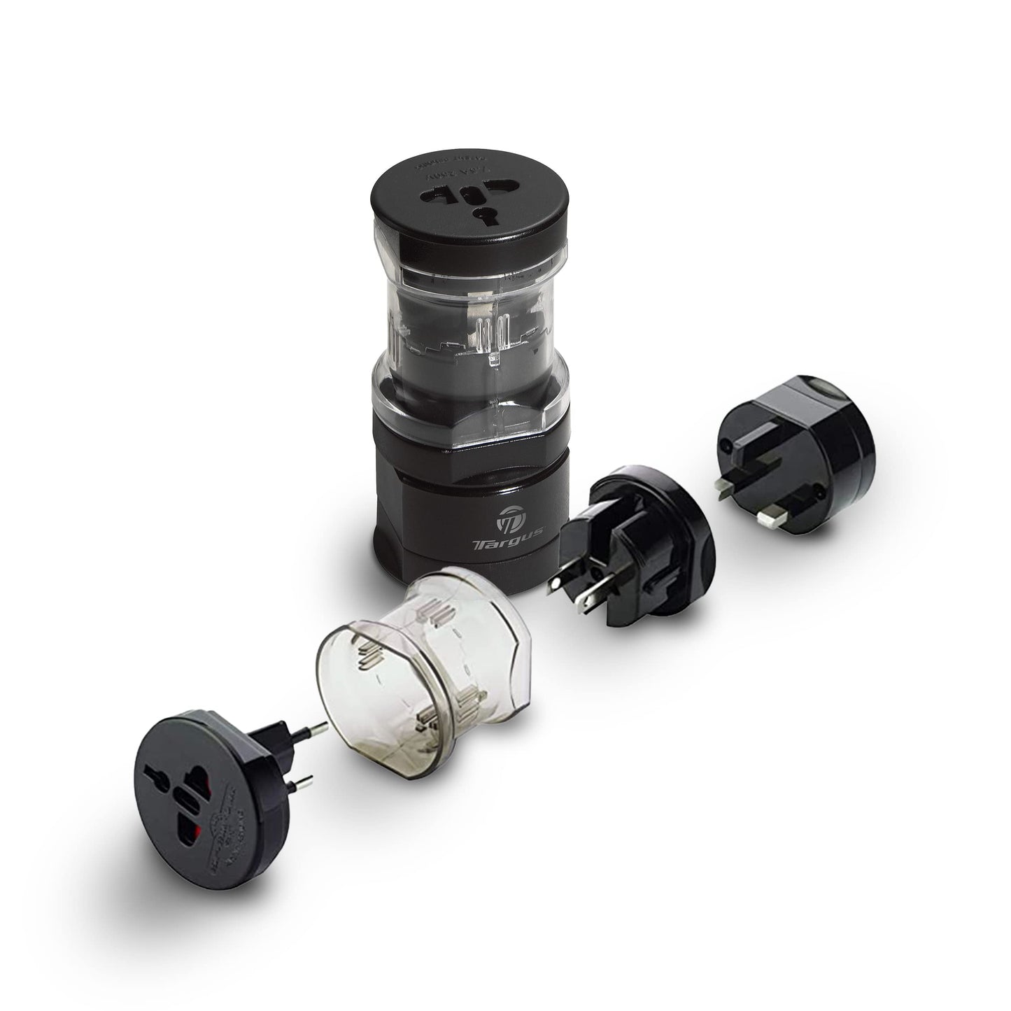 Targus Universal Travel Adapter, International Plug Adapter, Travel Worldwide Power Adapters for Europe, UK, Asia, Africa, LAC, MENA, & USA, Travel Plug Adapter and Voltage Converter (APK01US1)