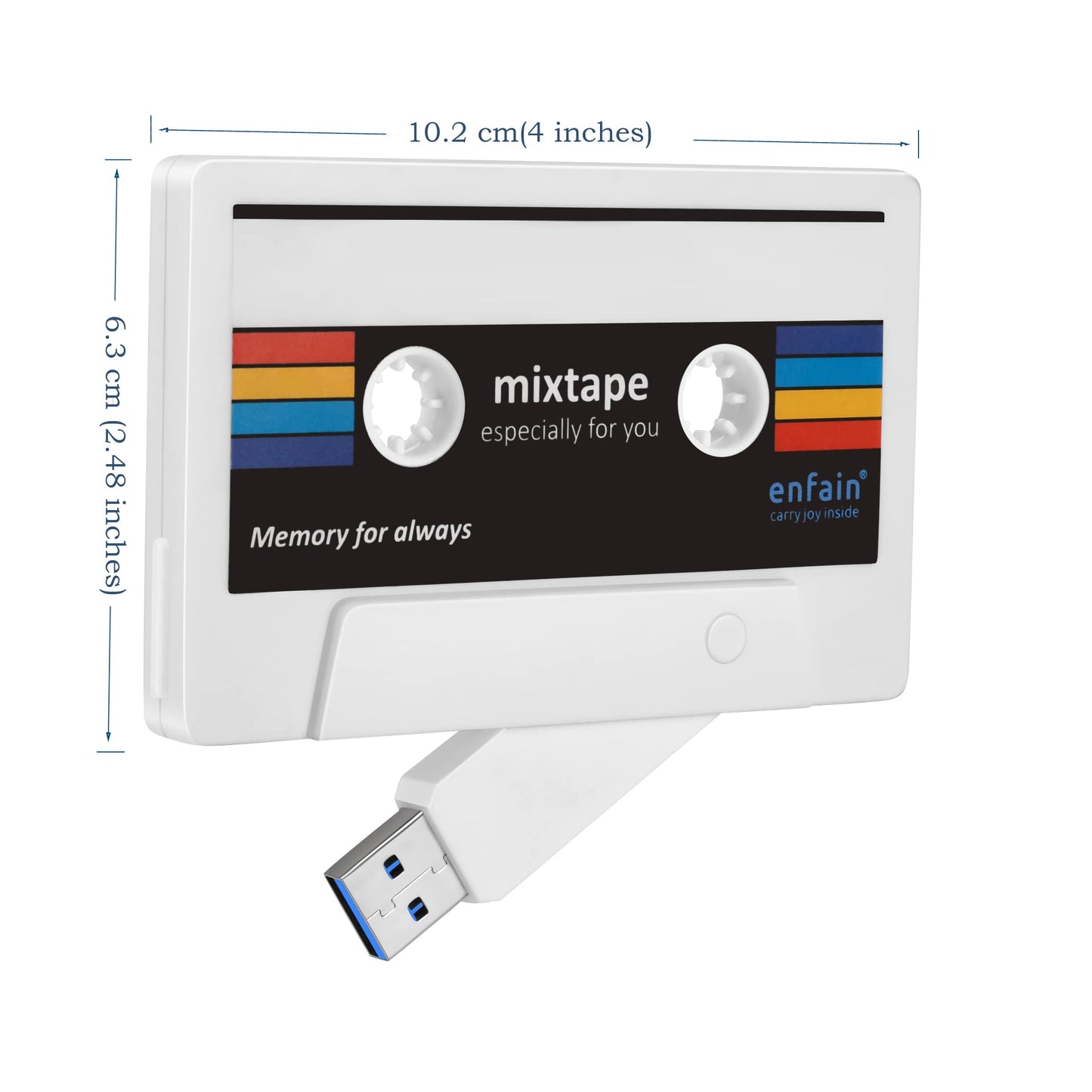 Retro Cassette USB 3.0 Flash Drive 32GB - 1980s Mixtape Design Gift for Birthdays, Anniversaries & Holidays - Fast 90MB/s, Works with PC/Mac/Linux - Includes Tape Box