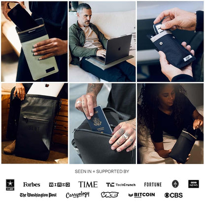 SLNT Waterproof Faraday Laptop Bag - 420D Waterproof Nylon Signal Blocking Dry Bag Backpack - Protects from Water, Spying, Hacking - Blocks RFID, WiFi, Bluetooth, NFC, Cellular, GPS, EMF (6 Liter)