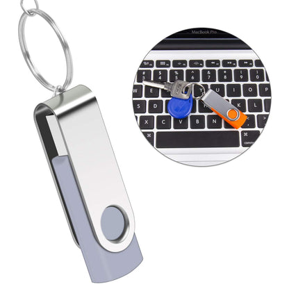 SRVR 64GB USB Flash Drive, USB 64 GB Thumb Drives 5 Pack, Jump Drive with Lanyards Metal Swivel USB Memory Stick with LED Indicator(5 Colors)