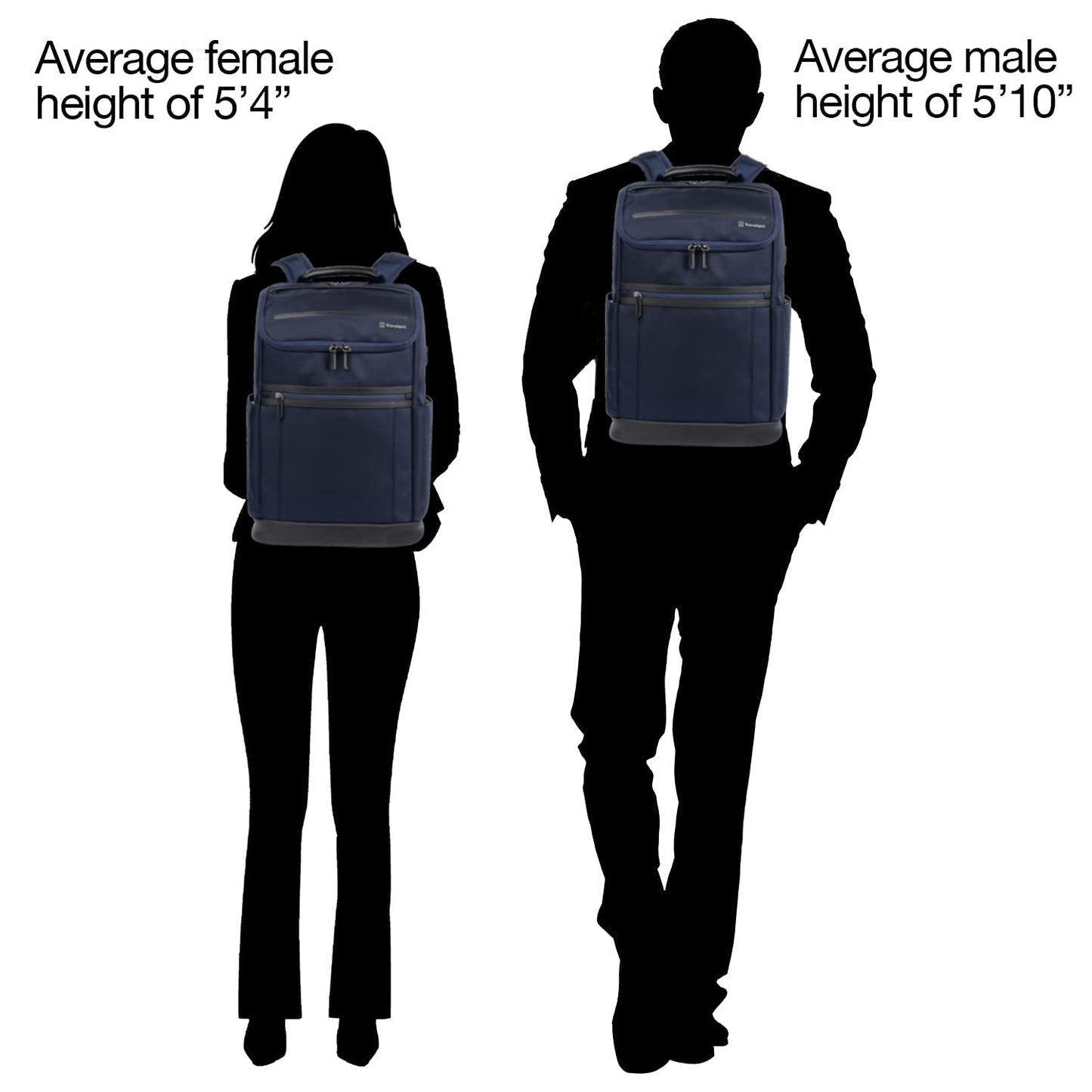 Travelpro Crew Executive Choice 3 Medium Top Load Backpack fits up to 15.6 Laptops and Tablets, USB A and C Ports, Men and Women, Jet Black