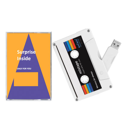 Retro Cassette USB 3.0 Flash Drive 32GB - 1980s Mixtape Design Gift for Birthdays, Anniversaries & Holidays - Fast 90MB/s, Works with PC/Mac/Linux - Includes Tape Box
