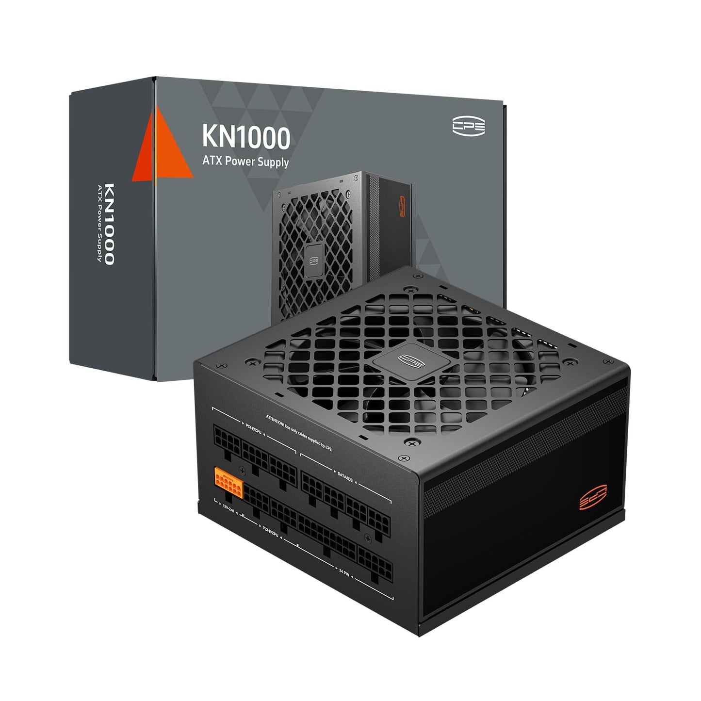 PCCOOLER Netzteil, vollmodular, 1000 W, ATX 3.1, 80 Plus Gold zertifiziert, PCIe 5.1 12 V-2×6, japanische Kondensatoren, ultraflexible Kabel, 5 Jahre Garantie (KN1000)