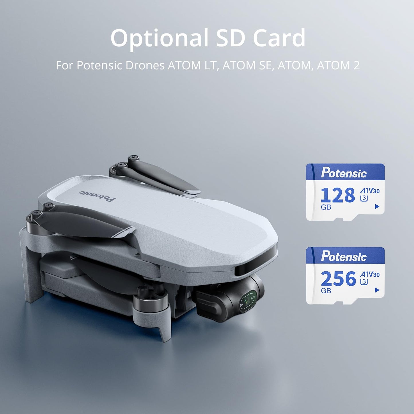 Potensic 256GB Memory Card for Drones, A1, U3, V30, Read Speed up to 100 MB/s