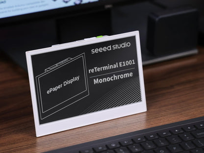 reTerminal E1001 7.5″ Monochrome ePaper Display, ESP32-S3 IoT Terminal with 3-Month Battery Life, SenseCraft No-Code HMI, WiFi & BLE, SD Card Support