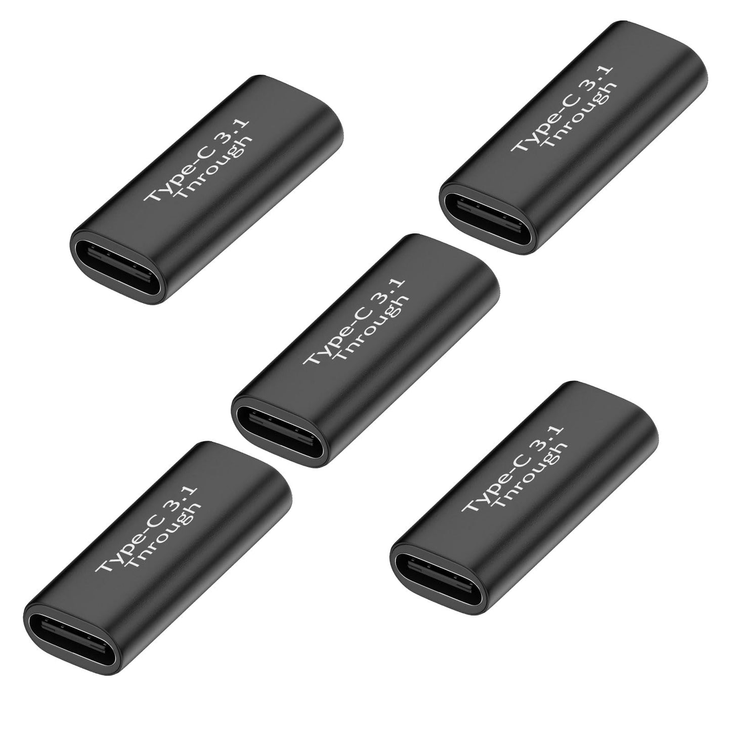 Pastall 5 Pack USB C Female to Female Adapter.Usbc Extender.USBC Coupler Supports Up to 10Gbps Data Transfer and 100W Fast Charging.Compatible with Thunderbolt 4/3 Supports 8K@60Hz Video.