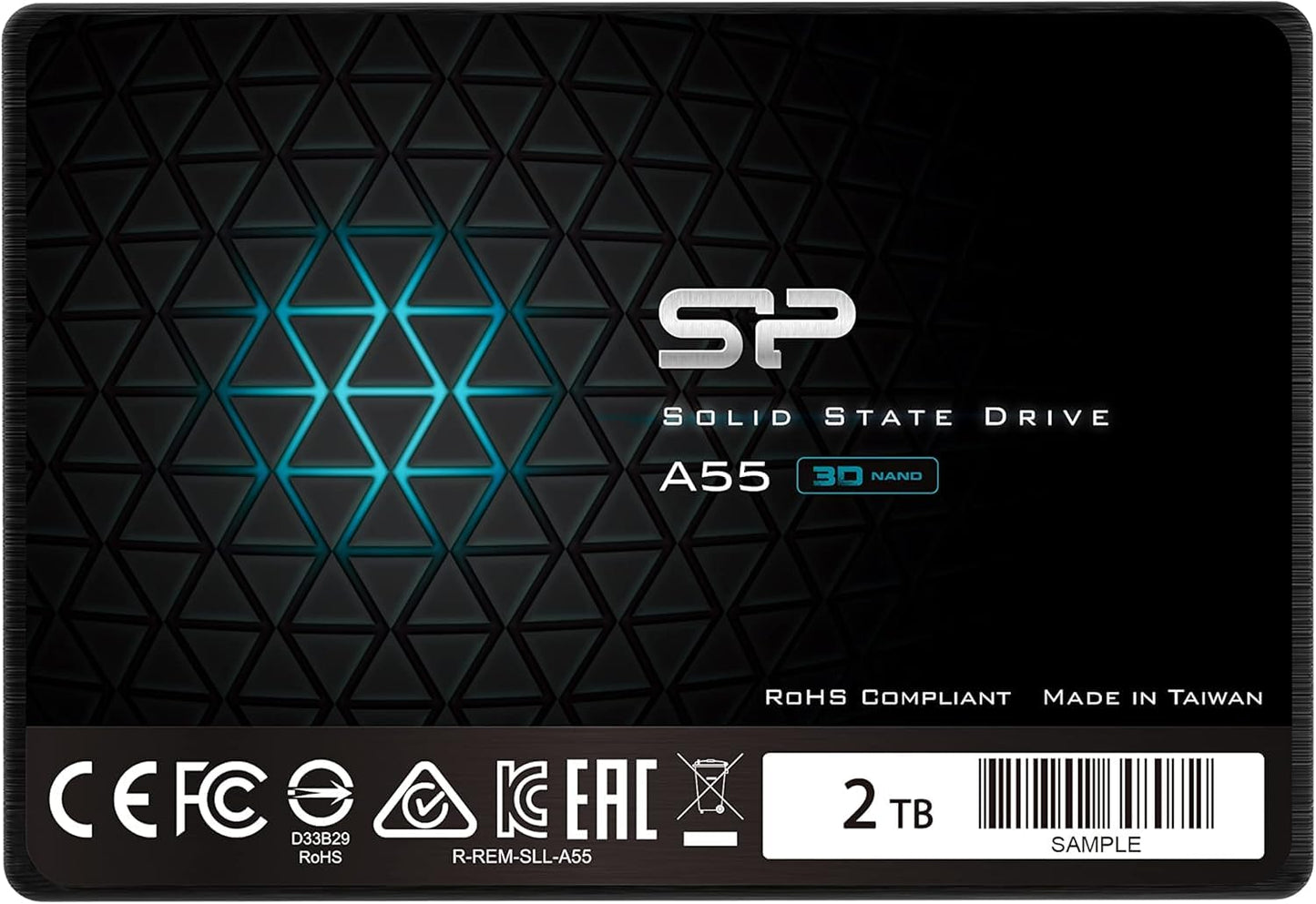 Silicon Power 128GB SSD 3D NAND A55 SLC Cache Performance Boost SATA III 2.5" 7mm (0.28") Internal Solid State Drive (SU128GBSS3A55S25AH)