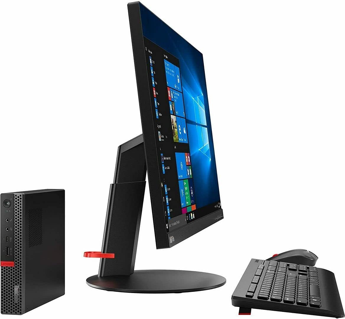 Lenovo ThinkCentre M920q Tiny Desktop,Intel 6 Core i5-8500T,16GB RAM,256GB NVME SSD,HDMI,DisplayPort,WiFi,Bluetooth,Wireless Keyboard Mouse,Windows 11 black (Renewed)