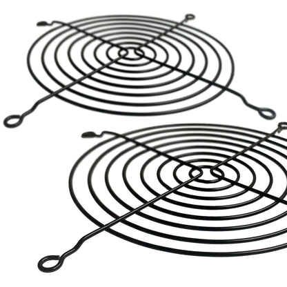 Nivithi 120mm Fan Grill,PC Fan Cover,Black PC Fan Grill Guard,Metal Slivery Black Replacement Screws,for PC Ventilator,2Pack.