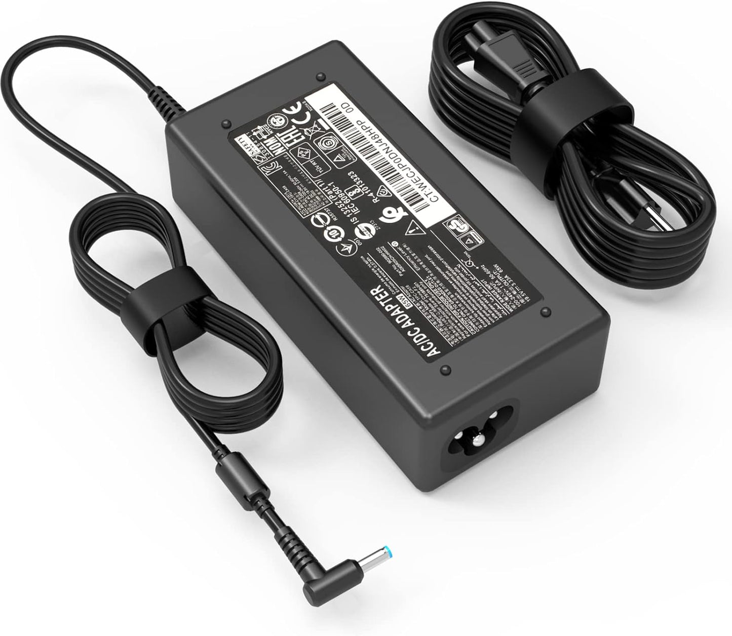 65-W-Netzteil passend für HP-Laptops, Smart Blue Tip Power Adapter 