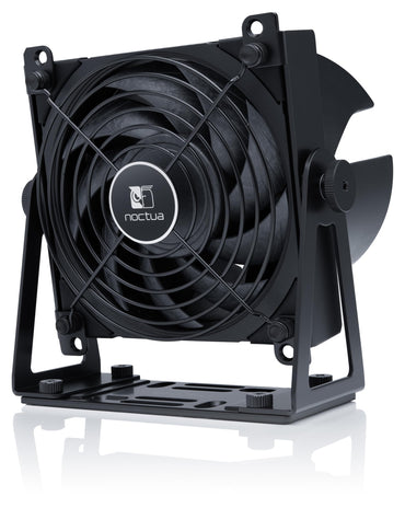 Noctua NV-FS1, Desk, Room and Multi-Purpose Fan Set with Award-Winning NF-A12x25 120mm Fan, Airflow Amplifier and Pivoting Steel Mount (Black)