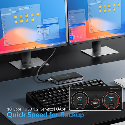 SETMSPACE External Hard Drive, External SSD 500G, Portable Hard Drive 10Gbps | 1030MB/s, USB C Hard Drive for Storage and Backup, High-End Solid State External Hard Drive for Mac, Xbox [LP10-500G]