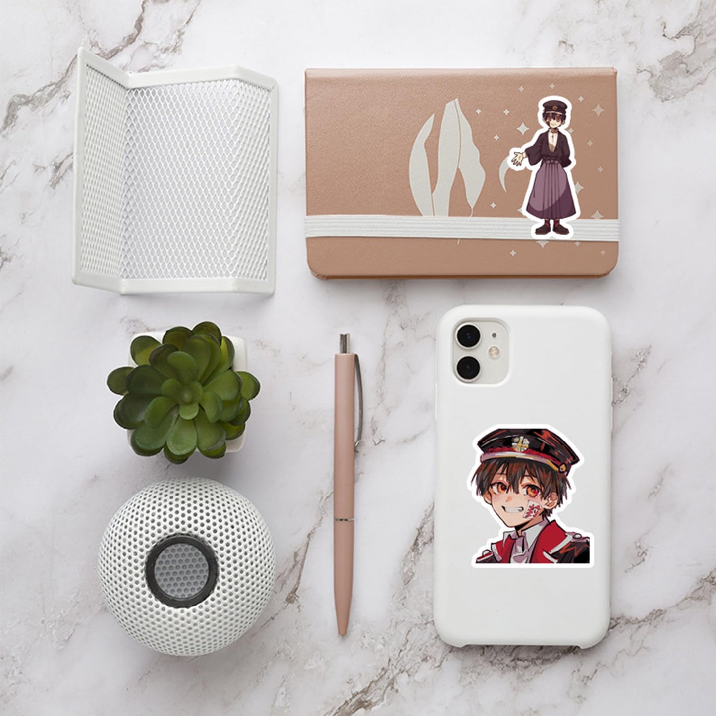 Pounchi Cute Anime Stickers (100 Pcs) Cartoon PVC Sticker, Gifts for Laptop Water Bottle Skateboard Party Supplies Decorations Teens Kids