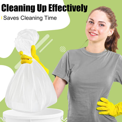 Smiry Einweg-Tischdecken – 6er-Pack, 137 x 274 cm (54 x 108 Zoll), wasserdichte rechteckige Tischdecken für Partys, dekorative Tischabdeckung aus Kunststoff, auslaufsicher und robust, weiß