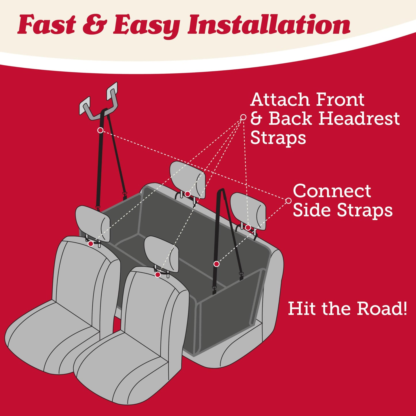 Lusso Gear Dog Car Seat Cover - Waterproof Non-Slip Car Back Seat Protector - Rear Car Seat Cover for Dogs - Universal Fit for Sedans Trucks SUVs - Scratchproof Backseat Car Cover - Machine Washable