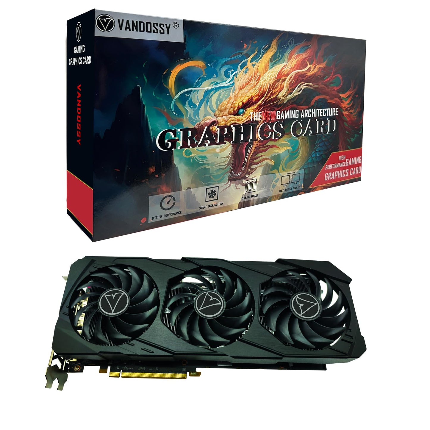 Radeon RX 5700 XT Graphics Card, 8GB GDDR6 256-Bit RDNA Architecture 1755/1905 MHz (Base/Boost Clock) DirectX 12 HDMI DP PCIe4.0 2K PC Gaming Video Card for Office Gaming (RX 5700 XT - Triple Fan)