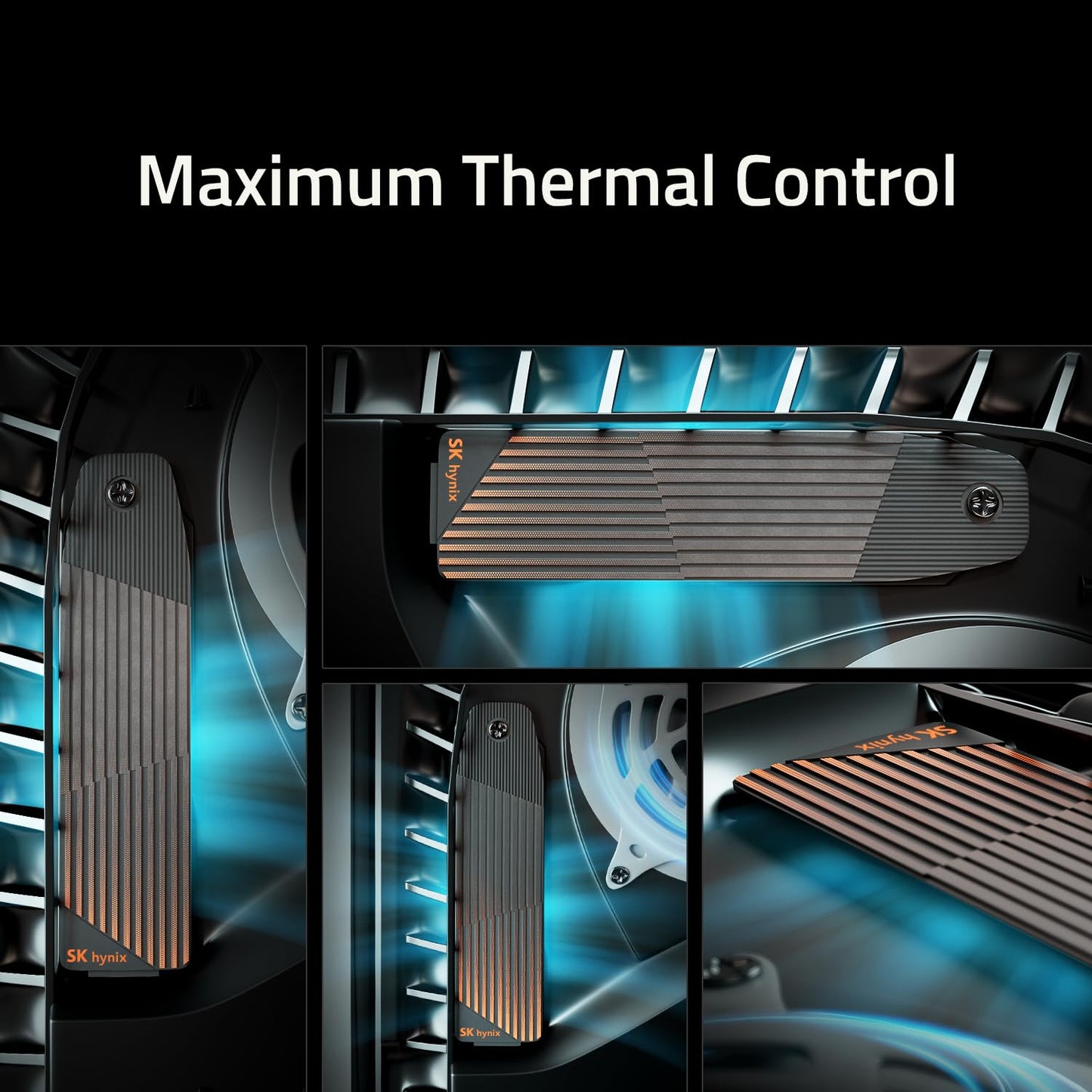 SK hynix Haechi H01 NVMe M.2 SSD-Kühlkörper für PS5 CFI-1000 / CFI-1100 / CFI-1200 Modelle | Perfekte Passform für SK hynix Platinum P41 SSD