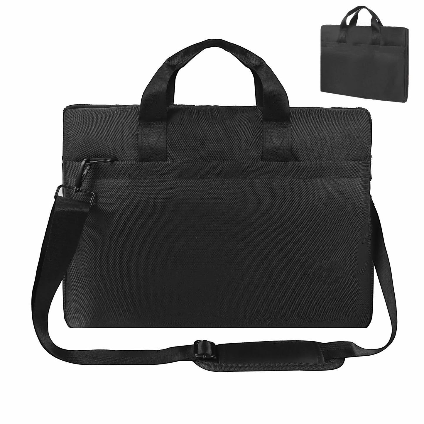 Premium Black,17.3-18.4 Inch Laptop Briefcase with Cross-Body Shoulder, DVD Player bag,Painting board bag，Laptop case Fits Dell, HP, ASUS,MacBook Pro, 2-layer Design,Durable,LIGHTWEIGHT