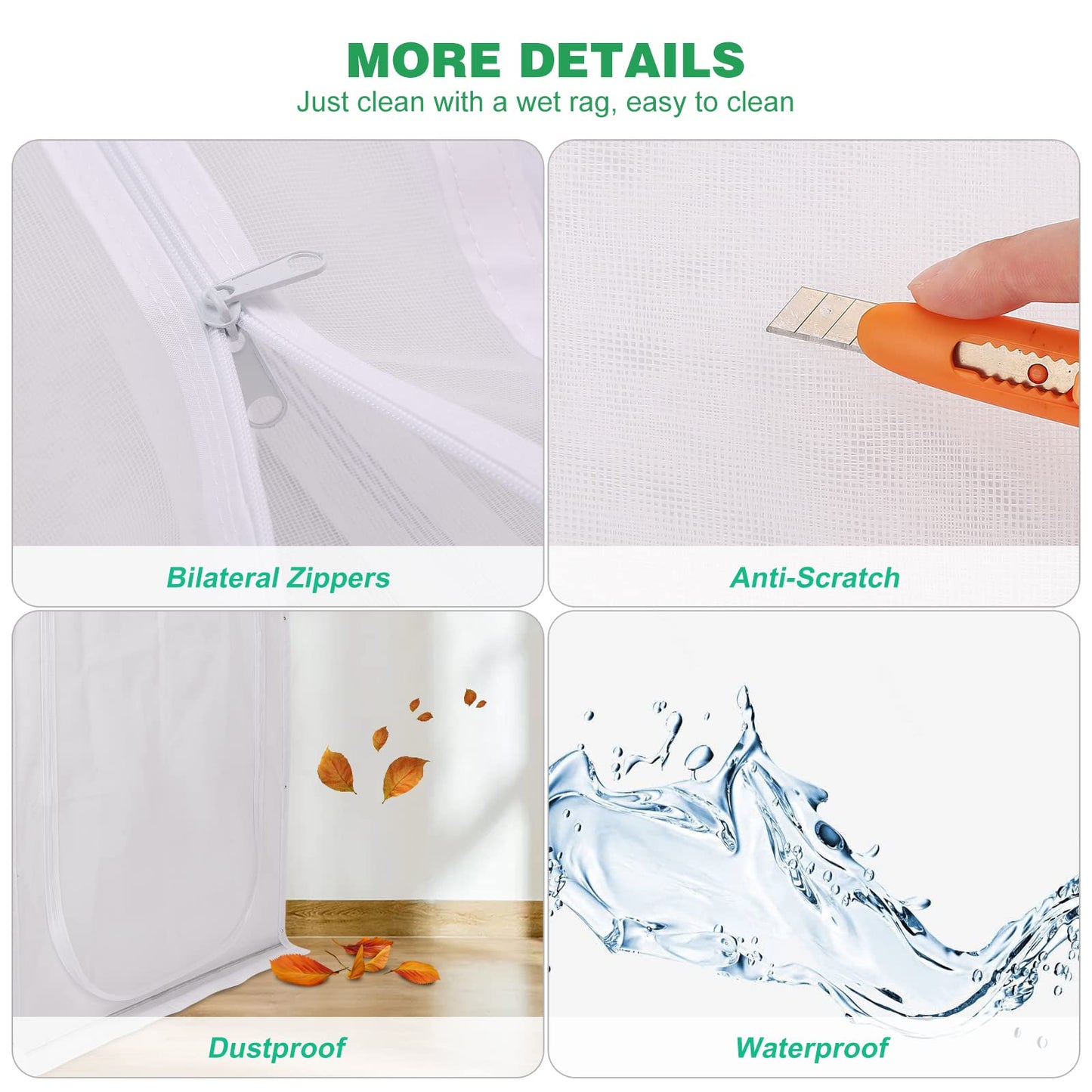 Verstärkte Katzenschutztür, 35,5 x 82 Zoll (ca. 90 x 208 cm), robuste, haustiersichere Tür mit beidseitigem Reißverschluss, verhindert, dass Hunde und Katzen aus dem Haus, Schlafzimmer, Wohnzimmer, Küche oder von der Terrasse entkommen. 