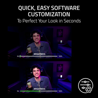 Razer Kiyo V2 X Streaming Webcam: 1440p 60 FPS - Auto Focus - Built-in Microphone - Wide Angle Lense - Integrated Privacy Shutter - Works with OBS, Xsplit, Streamlabs, Discord, Zoom, Teams - Black