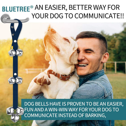 BLUETREE Dog Doorbells Premium Quality Training Potty Great Dog Bells Adjustable Door Bell Dog Bells for Potty Training Your Puppy The Easy Way - 7 Extra Large Loud 1.4 DoorBells