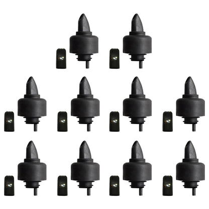 The Pure Pour Liquor Bottle Pourers - Leak-Proof Pour Spouts with Dust Caps - Fits Most Alcohol, Syrup, Olive Oil & Vinegar Bottles - Dishwasher Safe - 10 Pack